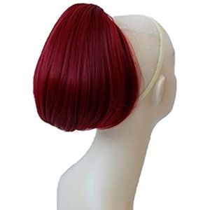 Red Synthetic Ponytail Clip